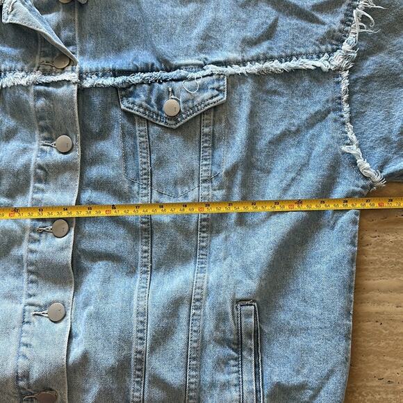 Toni Denim Frayed Design Jean Jacket Lightwash Y19 - Picture 5 of 10